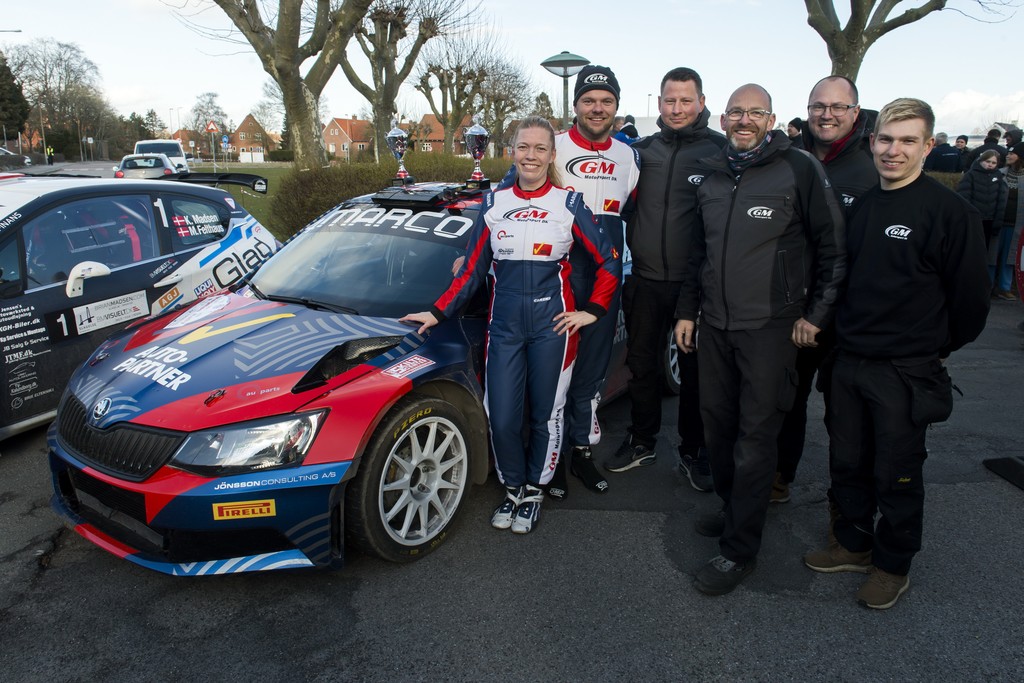 Der var store smil hele vejen rundt i GM Motorsport efter andenpladsen i Slagelse Rally
(Foto: Jokum Tord Larsen)
